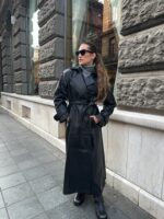 Leather Croco Coat
