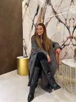 ALPACA AND WOOL COAT WITH BELT - Image 8