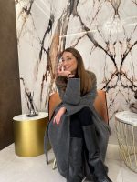 ALPACA AND WOOL COAT WITH BELT - Image 9