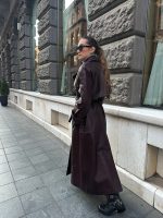 Leather Croco Coat - Image 4