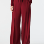 PRISM  Wide Leg Track Pants in Dark Berry ALPHA TAURI