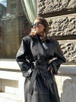 Grained Leather Coat - Image 5