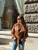 Tanned Vegetable Leather Jacket - Image 5