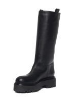 Leipzig Biker in black sheepskin calfskin - GISEL MOIRE - Image 4