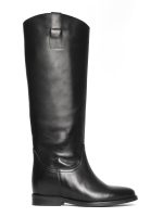Yasmin Black Calfskin Boots - GISEL MOIRE