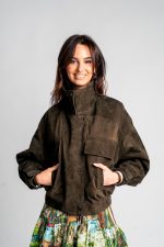 Jacket Olive green suede - Image 3