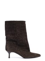 Dana Ankle Boots in Dark Brown Suede - GISEL MOIRE