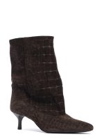 Dana Ankle Boots in Dark Brown Suede - GISEL MOIRE - Image 3