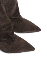 Dana Ankle Boots in Dark Brown Suede - GISEL MOIRE - Image 4