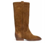 Gabon Suede Cowboy Boots - GISEL MOIRE