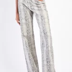 Federica Tosi - PYTHON PRINT DENIM JEANS