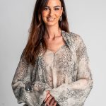 Federica Tosi snakeskin-print pussy-bow blouse
