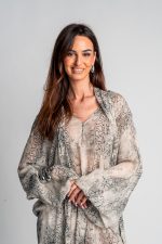 Federica Tosi snakeskin-print pussy-bow blouse