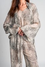 Federica Tosi snakeskin-print pussy-bow blouse - Image 6