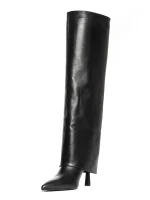 Emily Black Calfskin Boots - Image 4
