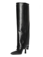 Samantha Black Calfskin Boots - Image 4