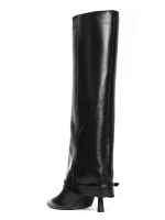 Samantha Black Calfskin Boots - Image 3