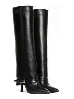 Samantha Black Calfskin Boots